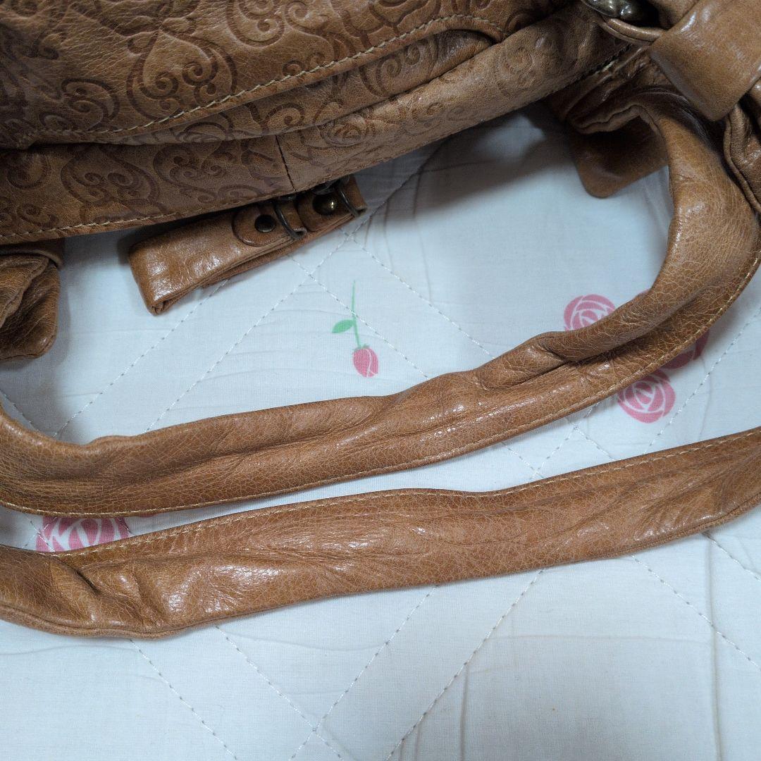 アナスイ　ANNA SUI　バッグ　ハンドバッグ　ショルダー　茶色