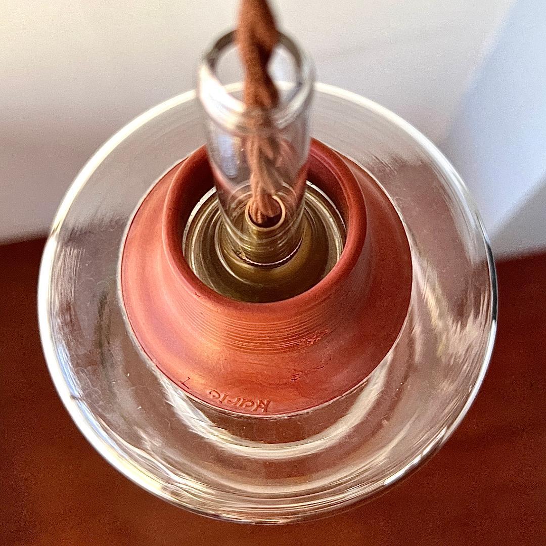 ペンダントランプ ペア ハリオ Hoya 昭和レトロ アップサイクル 照明器具