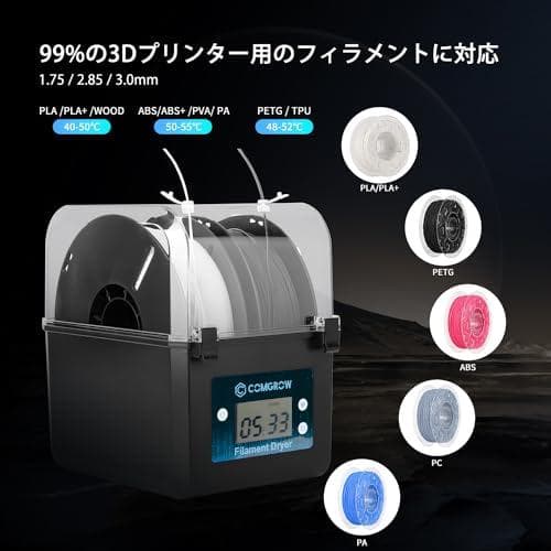 3Dプリンターフィラメントドライヤーボックス 3Dフィラメント収納ボックス フA