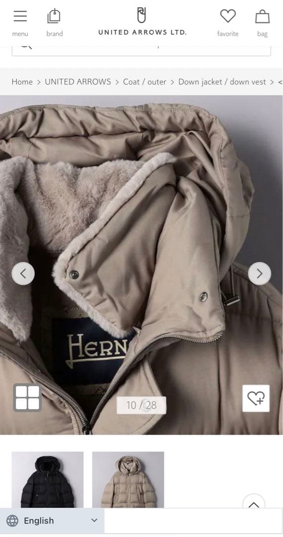 ヘルノ/HERNO/ファーダウンジャケット