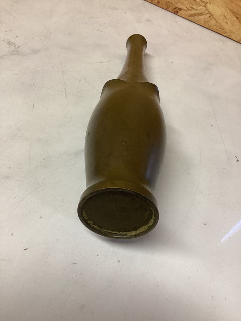 陶器花瓶 アースカラー 美術工芸品 装飾壺 オブジェ（へ-73）