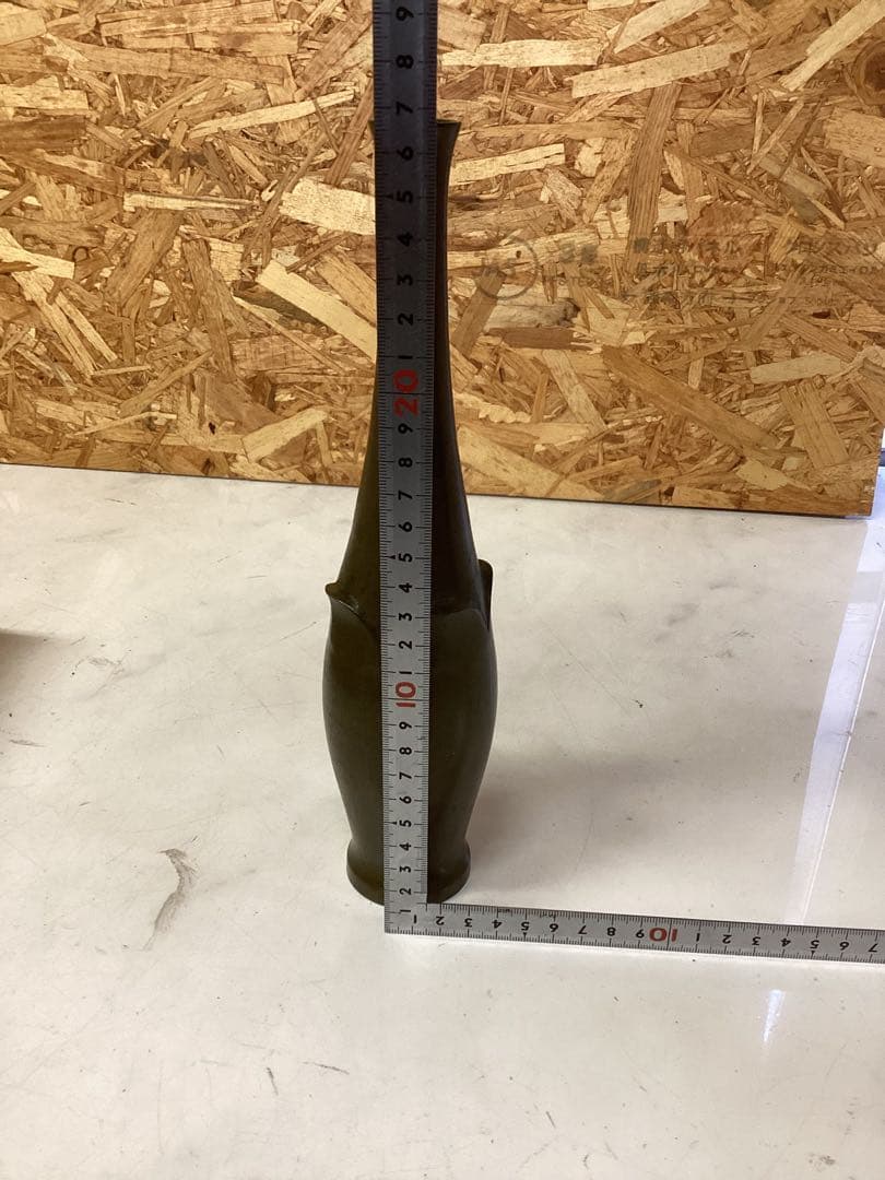 陶器花瓶 アースカラー 美術工芸品 装飾壺 オブジェ（へ-73）