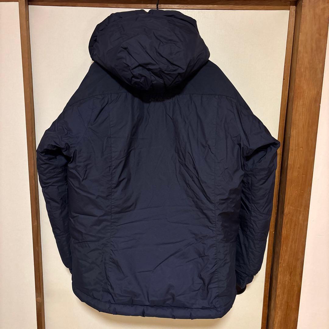 【美品】Columbia コロンビア フードダウンジャケット メンズM ネイビー