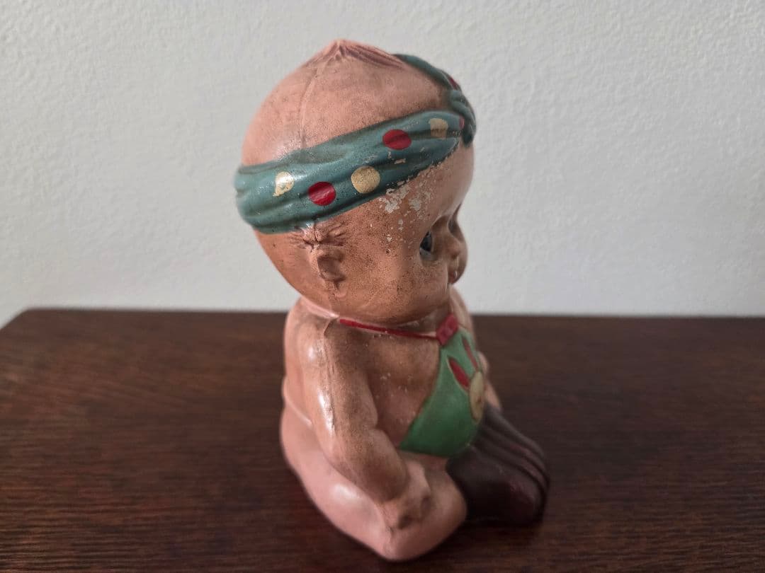 アンティークキューピー貯金箱　レア 昭和レトロ