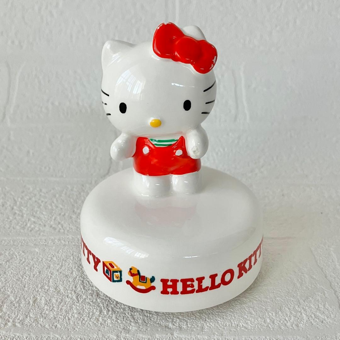 【激レア！】ハローキティ　オルゴール　陶器製　80年代　レトロ