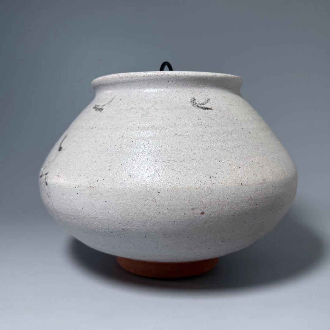 西岡小十　自作　絵唐津壺水指　共箱　共布　栞　家元旧蔵品　茶道具　芸術品