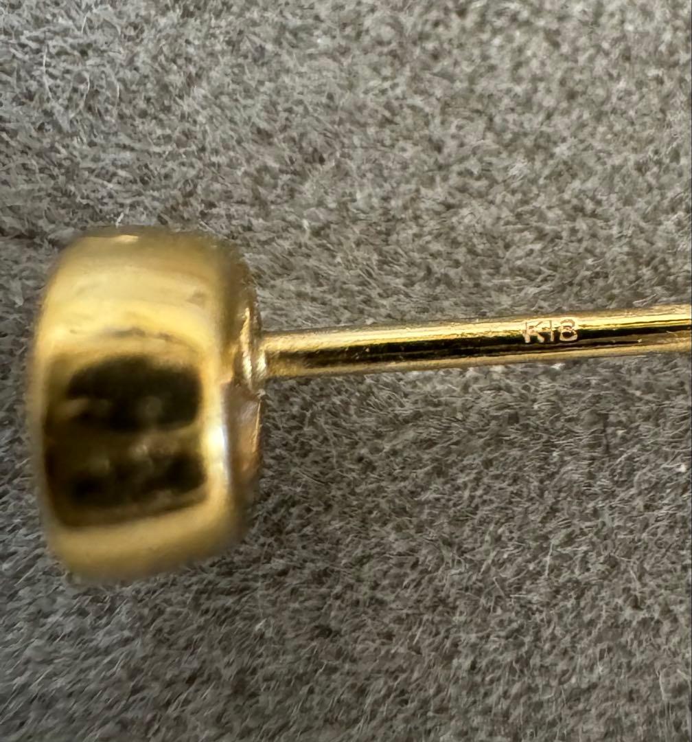 【片耳のみ】TSUTSUMI K18 イエローゴールドダイヤモンドピアス(片耳)