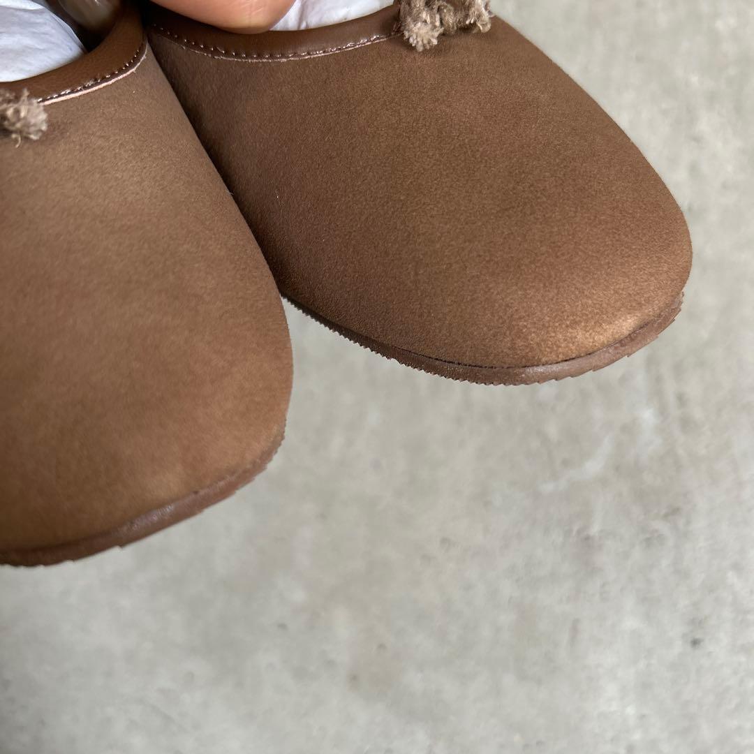 SHISEI/シーセイ 23.5cm スエード ボア フラットパンプス