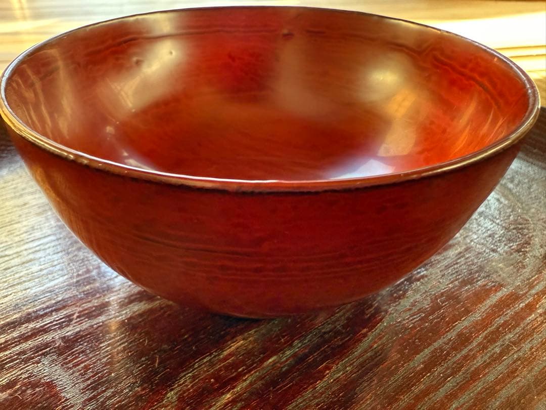 極上逸品！輪島塗 角偉三郎 作　正倉院朱塗り小椀（五つ星）➁