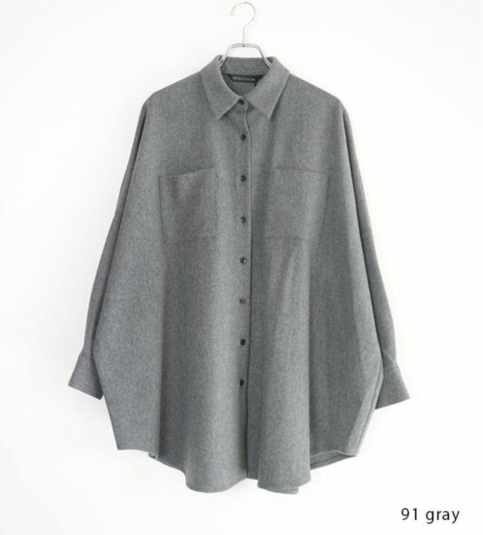 mizuiro ind ポケット付きワイドシャツ 羽織り 2025AW
