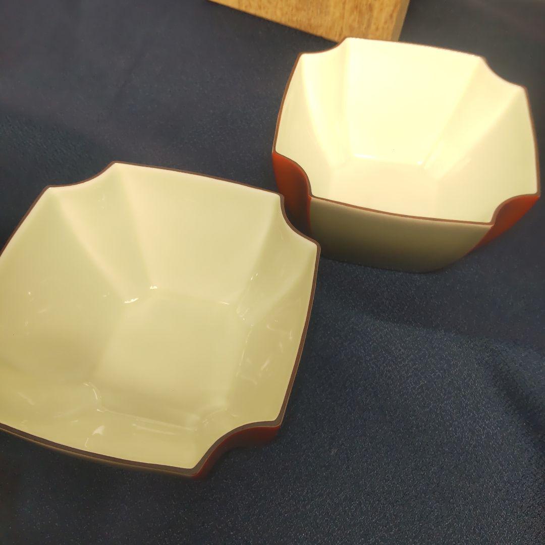 深川製磁 百年庵 茶灰釉赤 小どん 丼 小丼 鉢 5客 箱付