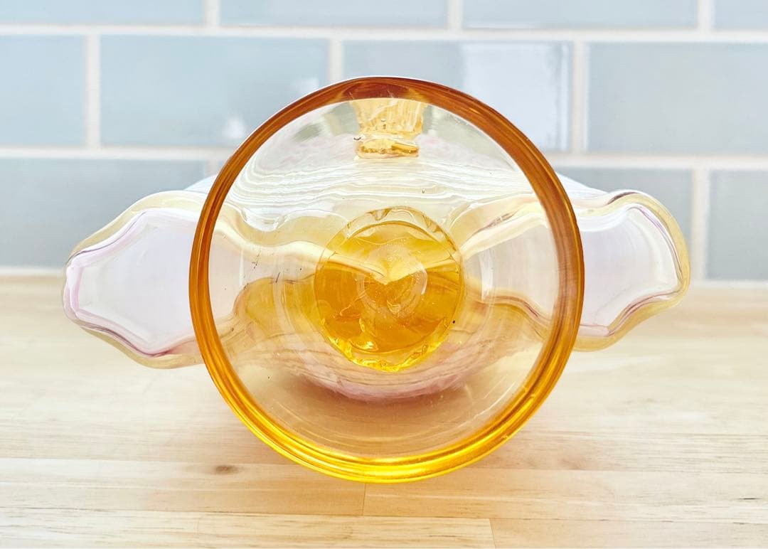 ベネチアン ガラス murano ムラーノ 貴婦人 ドール オブジェ ピンク 桜