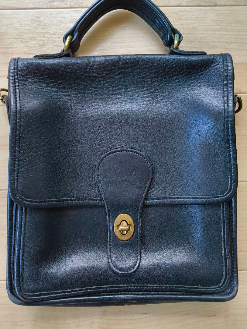 OLDCOACH ショルダーバッグ USA レザー 黒