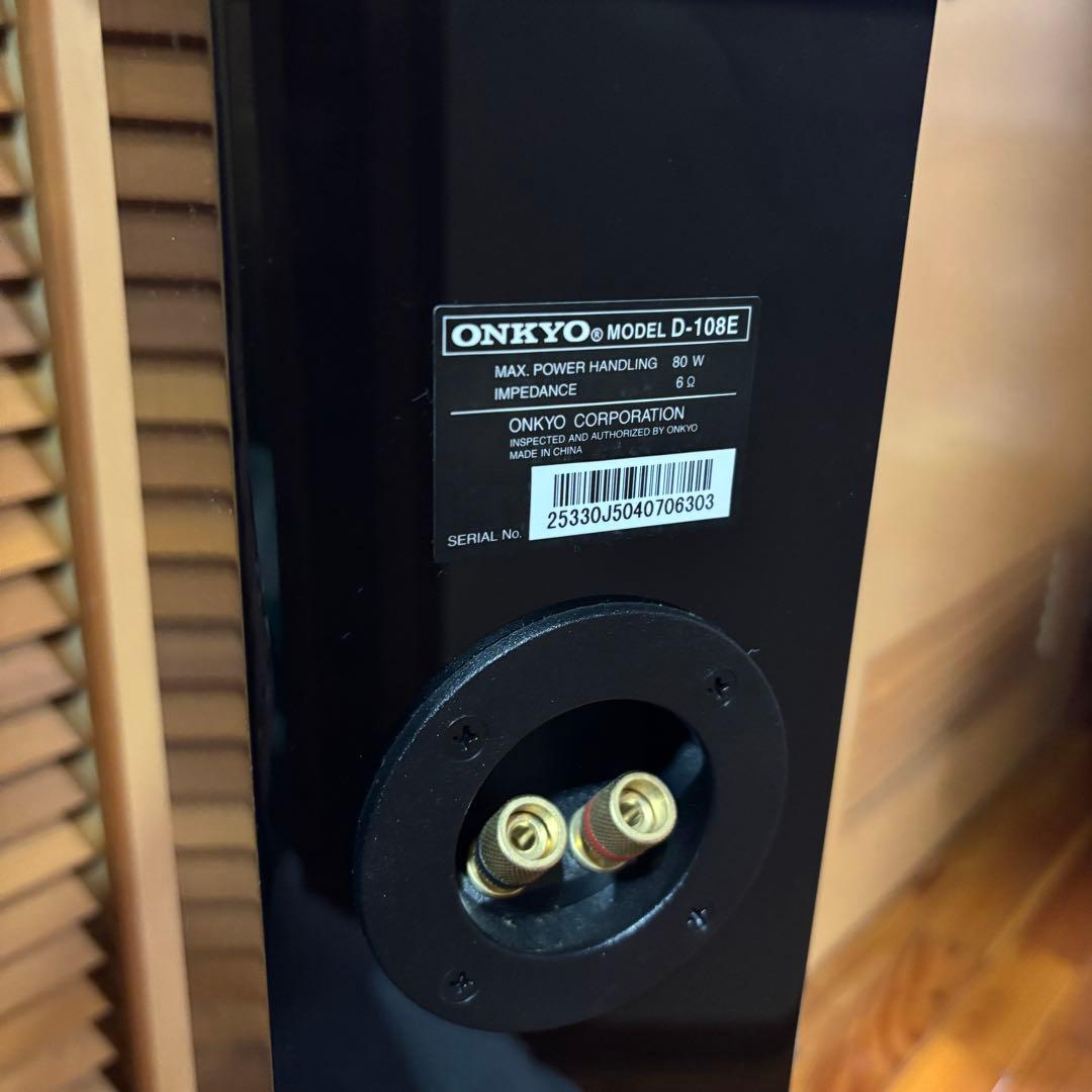 ONKYO D-108E 2台一組 スピーカー ピアノブラック