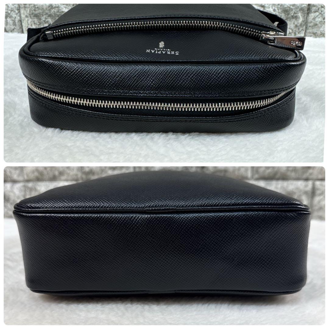 未使用 SERAPIAN セラピアン サフィアーノ レザー ショルダーバッグ