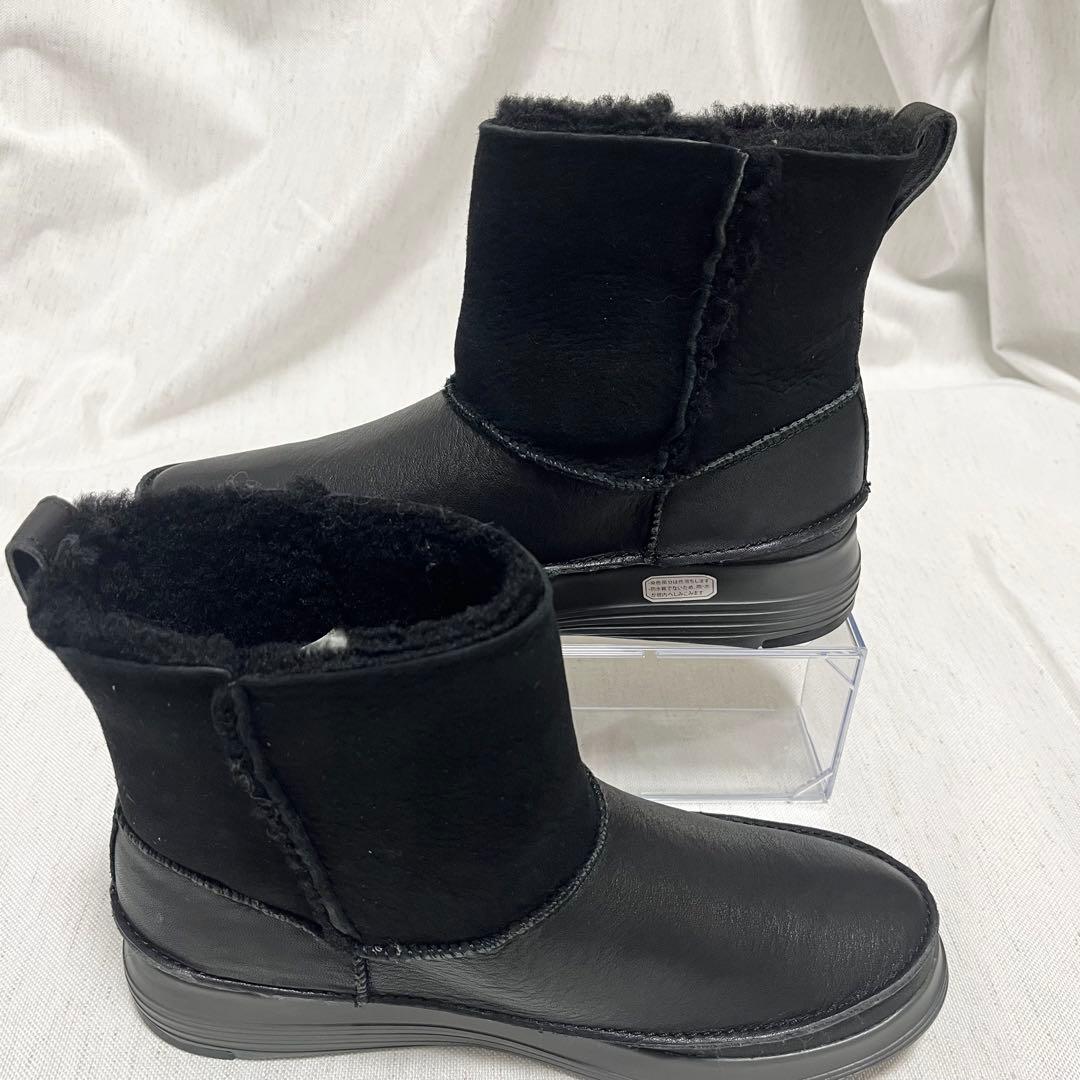 【極美品】REGAL WALKER 本革　スエード　ムートンブーツ　防滑　黒