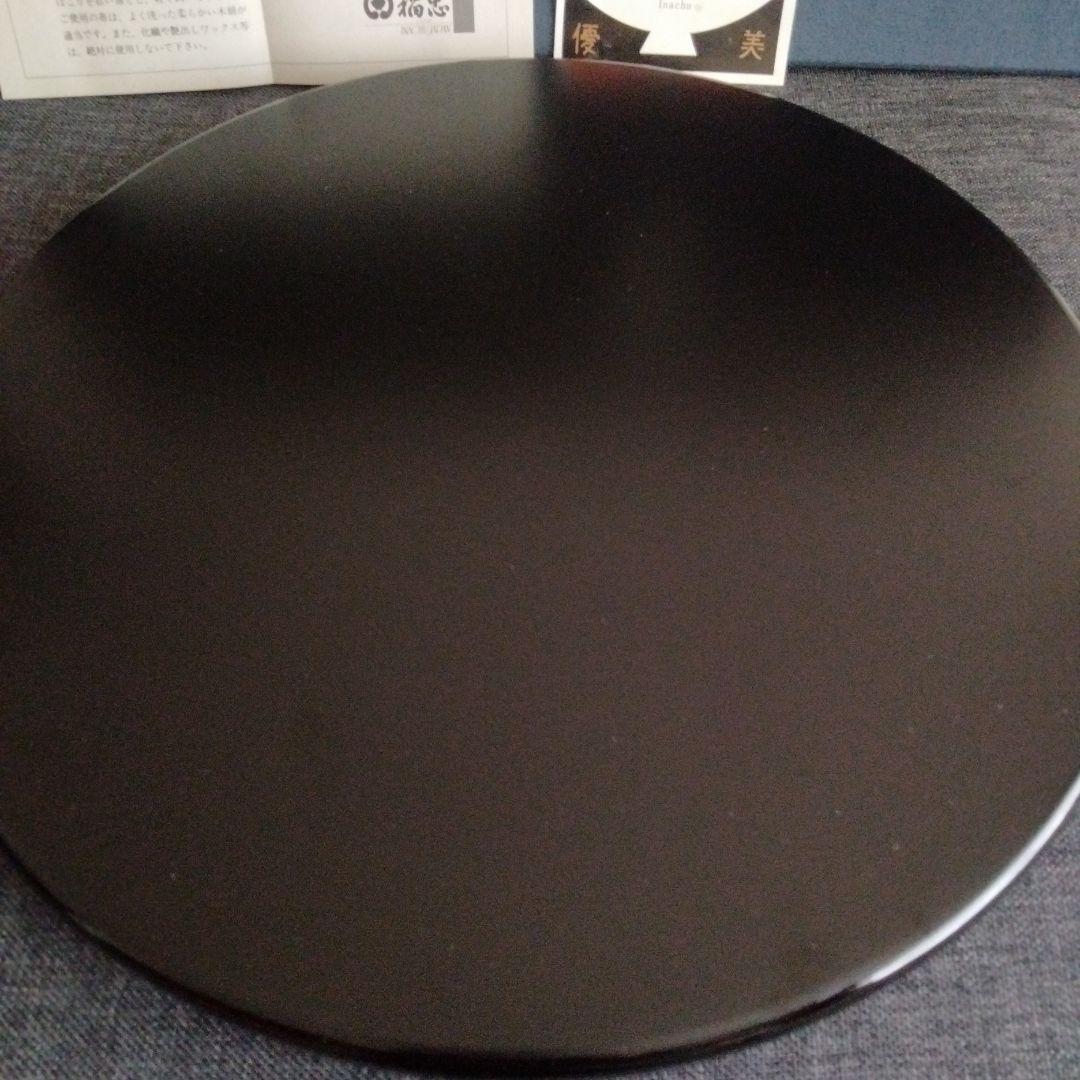 【貴重品！】輪島塗 稲忠　丸盆　輪島塗お盆　蒔絵　お祝い　茶道具　伝統工芸品