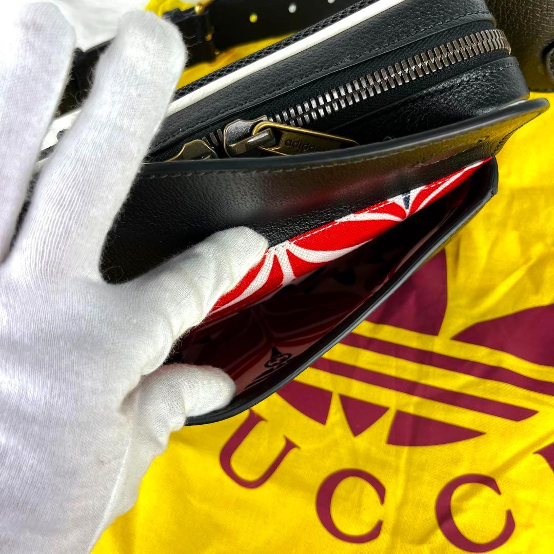 ☆希少☆紙タグ付き☆グッチxアディダスコラボ トレフォイルロゴ　ボディバッグ