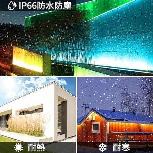 MEIKEE 42W RGB ライト 投光器 フラッドライト 高輝度 マルチカp