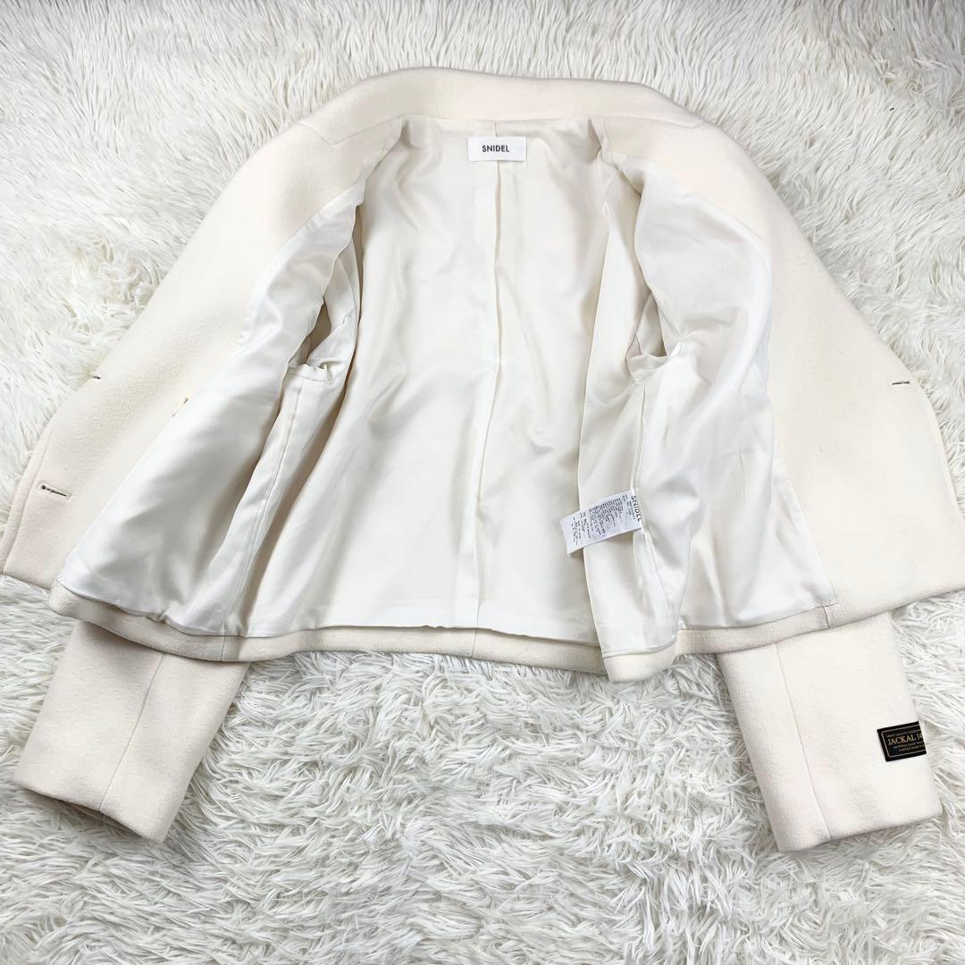 SNIDEL スナイデル　ウールショートＰコート　アイボリー　サイズ1 M相当