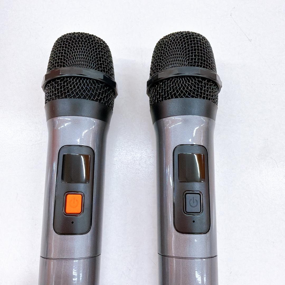 【美品】K9-M ワイヤレスカラオケセット マイク2本付き ポータブルスピーカー