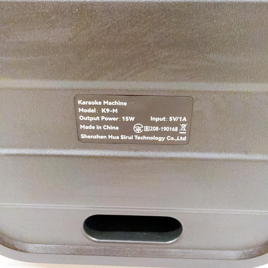 【美品】K9-M ワイヤレスカラオケセット マイク2本付き ポータブルスピーカー