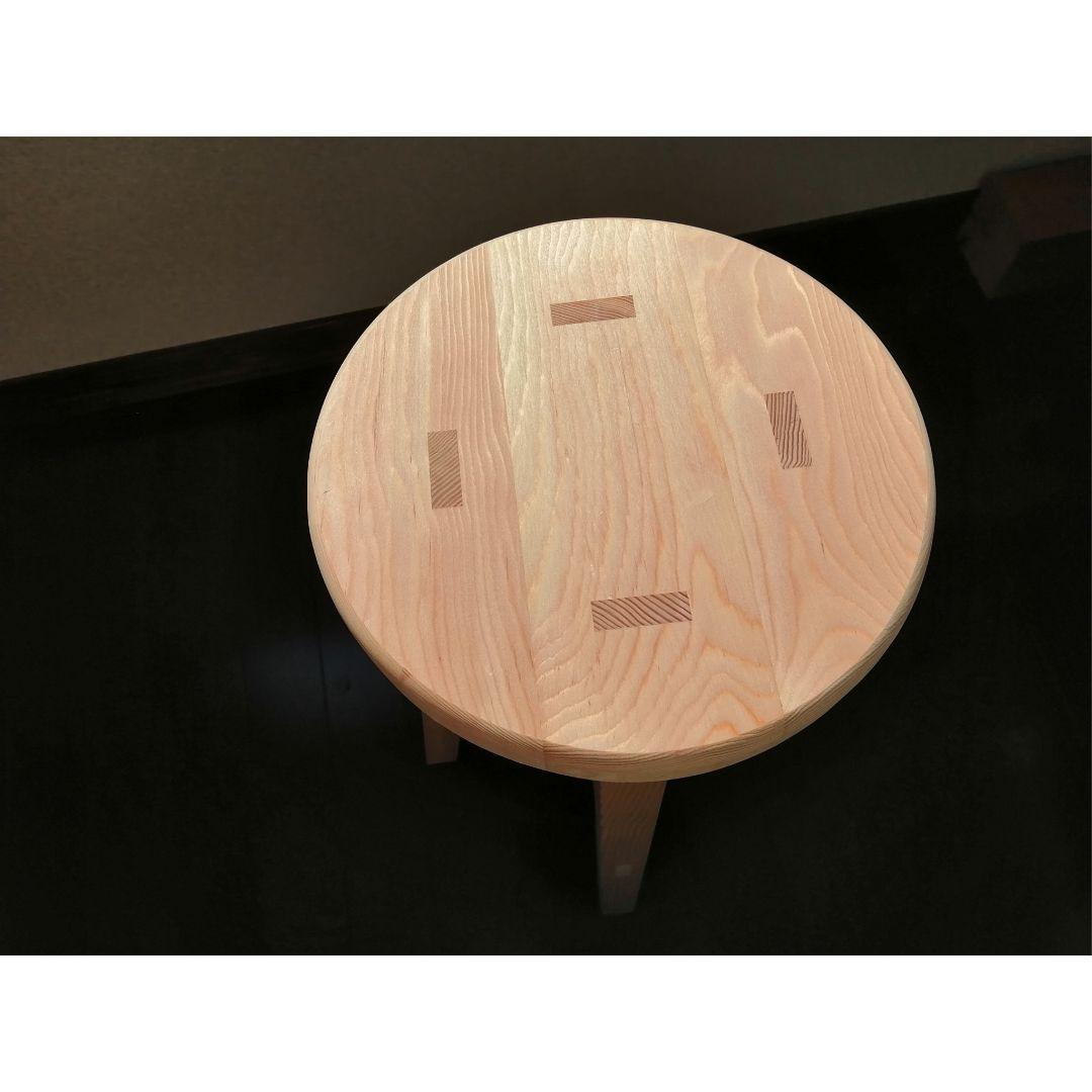 木製スツール　座面幅30cm×高さ47cm　丸椅子　stool