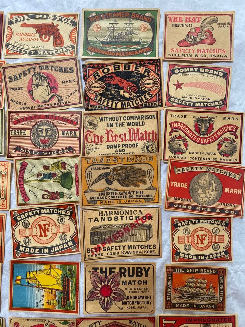 マッチラベル50枚　希少！欧米向け輸出用