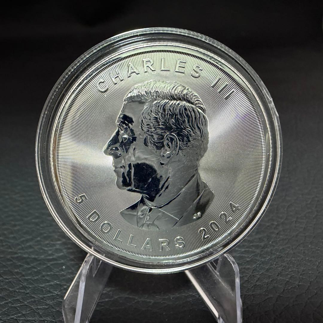 世界100枚限定！ メイプルリーフ 銀貨 カラー メキシカンスケルトン 1オンス