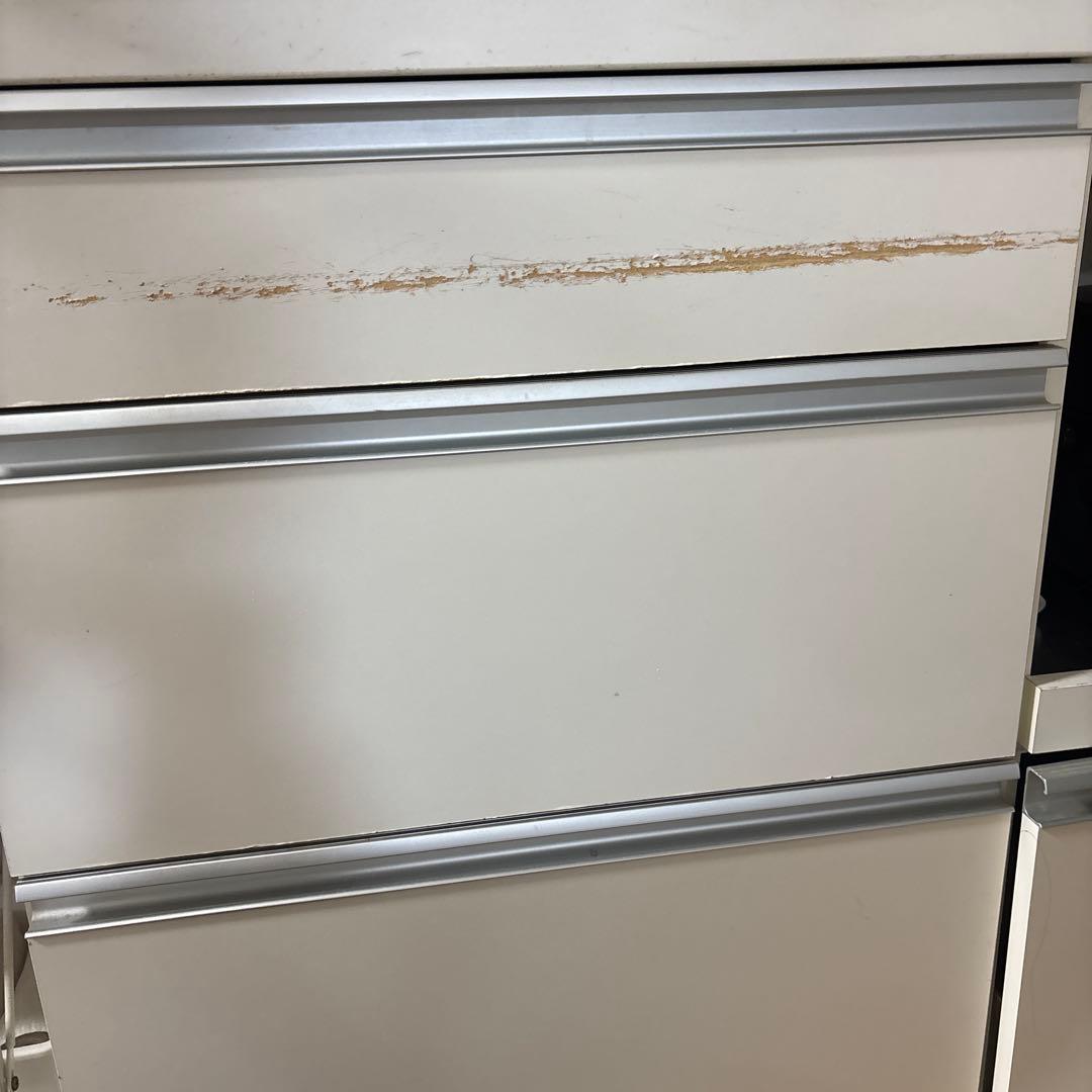 国産フナモコ製キッチンカウンターFRW-37天板ステンレス貼りスライドカウンター