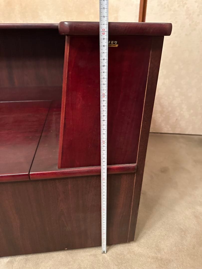 【安心たのメル便！お値下げ】カリモク　コーナーテーブル 収納付き