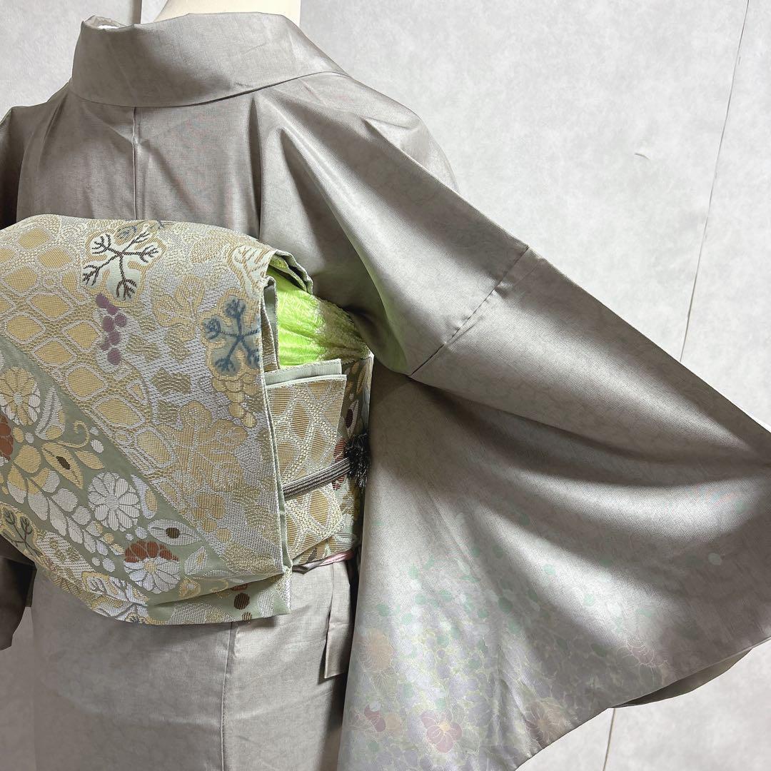 大島紬地　小紋　付け下げ　辻ヶ花　フルセット　着物　正絹　I7