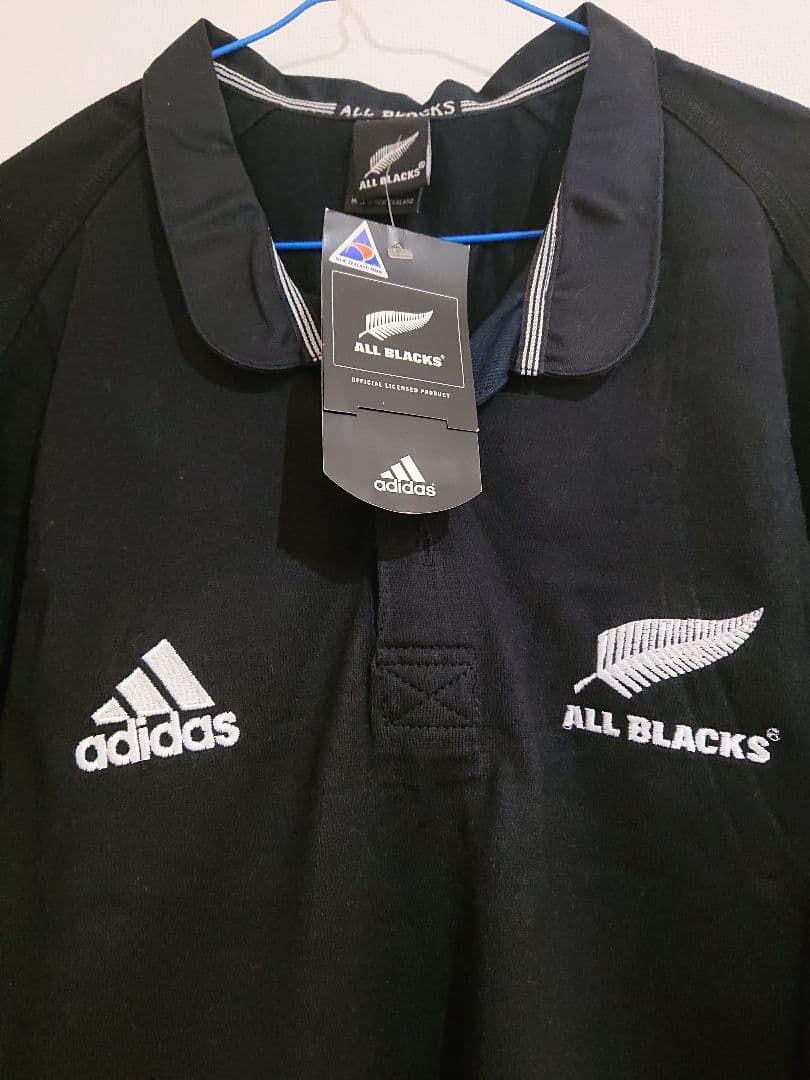 y2k【新品・未使用】ALL BLACKS 半袖ラガーシャツ ブラック