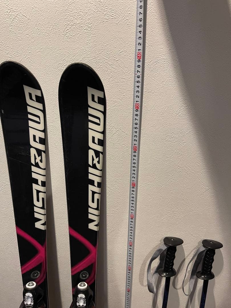 NISHIZAWA 子供用スキー板140㎝　ビンディング　ストック　ロシニョール