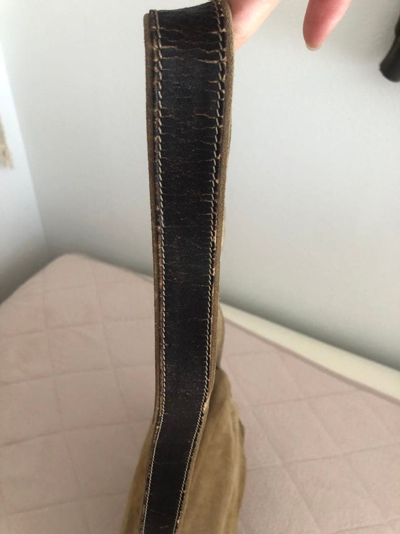 LOEWE ロエベ　ヴィンテージ　スエード　ショルダーバッグ　アナグラム