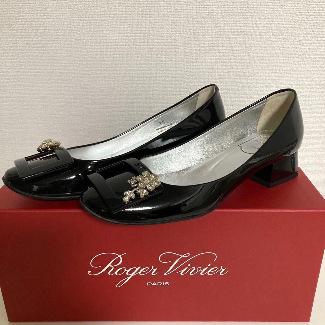 【美品】roger vivier ロジェヴィヴィエ バレリーナ ブラック 35