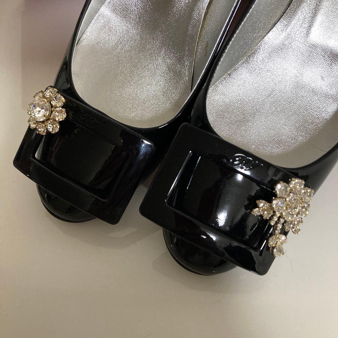 【美品】roger vivier ロジェヴィヴィエ バレリーナ ブラック 35