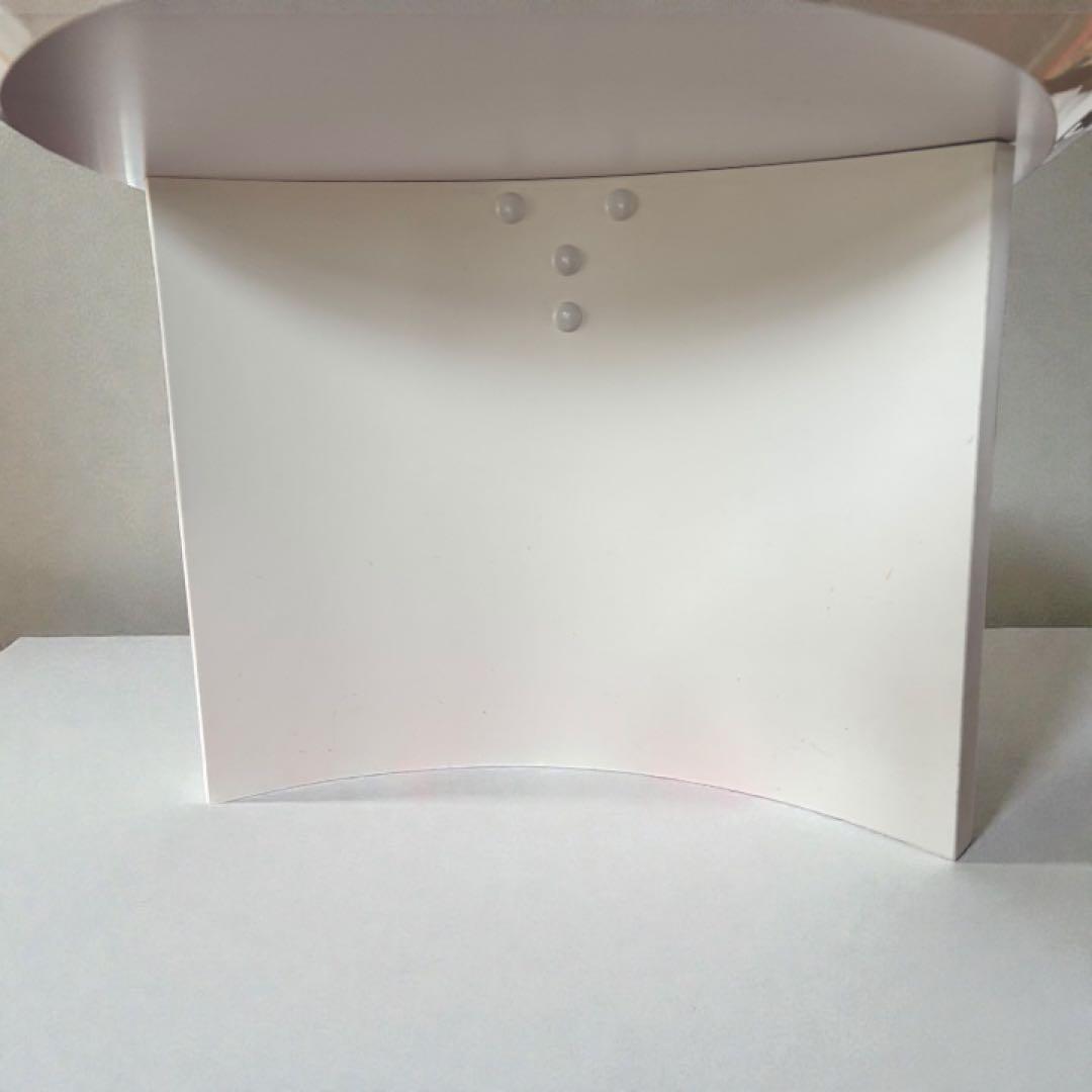 平成レトロ 楕円ローテーブル 白 120cm ミニマル Y2K