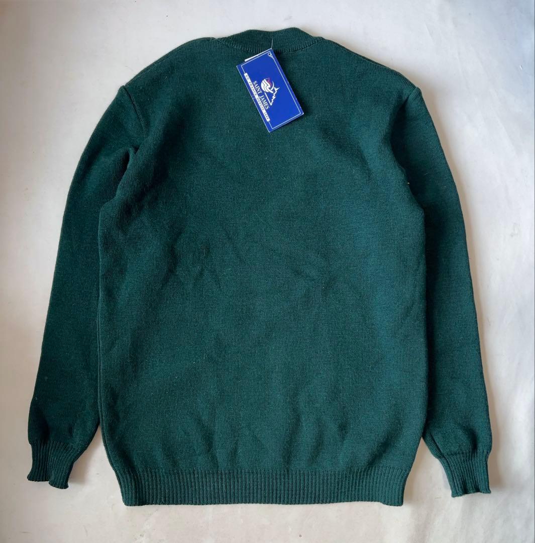 デッドストック 80s～90s SAINT JAMES 肩ボタン ウール ニット