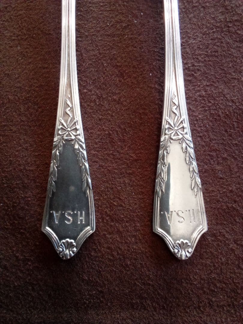 イギリス シルバーデザートフォーク ６本組 １９３０年