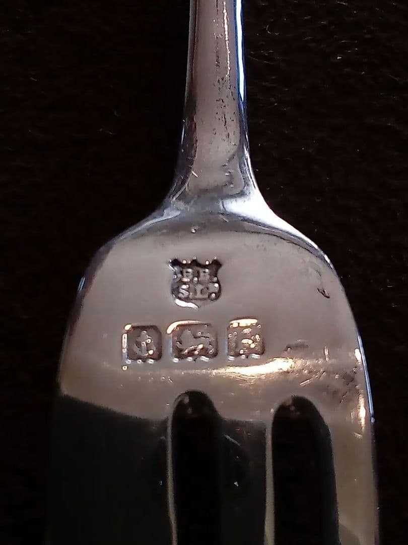 イギリス シルバーデザートフォーク ６本組 １９３０年