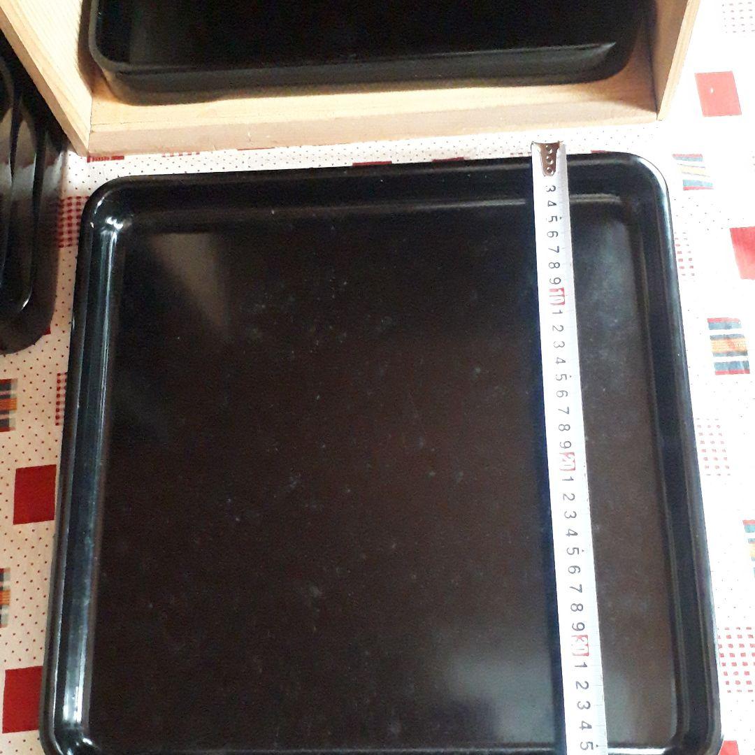 昭和レトロ　木箱入り　輪島塗　お膳　10客　漆器　お盆