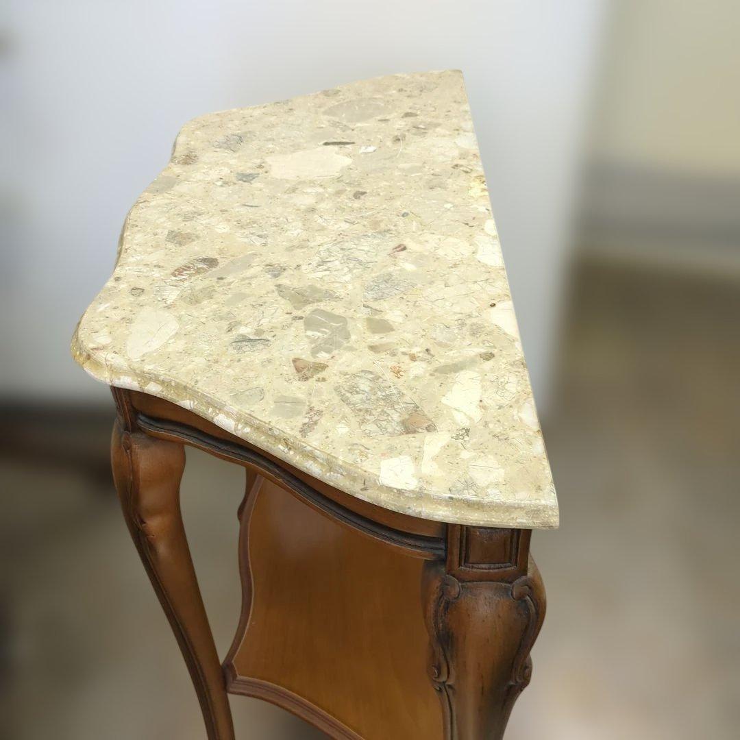 クラシックスタイル サイドテーブル　大理石　猫脚　机　テーブル