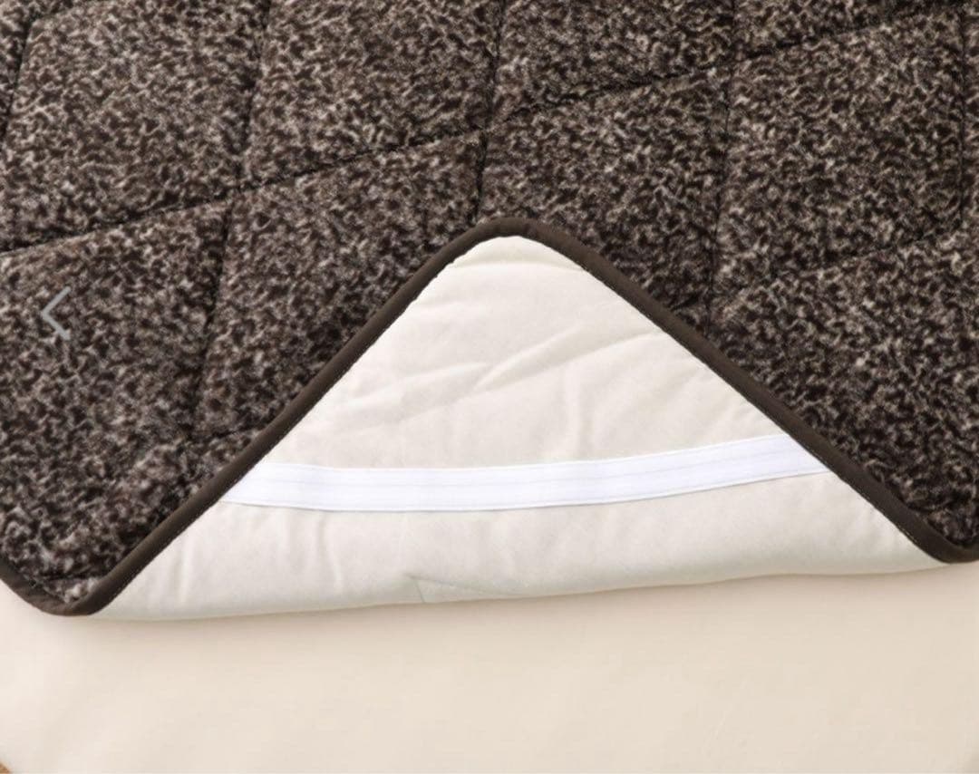 ダブル＞ ロマンス岩盤浴 天然鉱石　蓄熱効果　ふわふわボア敷きパッド