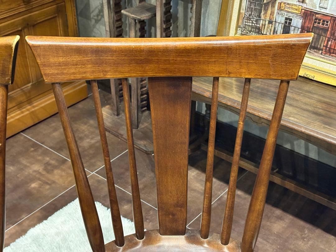 ②KASHIWA 柏木工　ウィンザーチェア　スポークチェア　アンティーク　SY