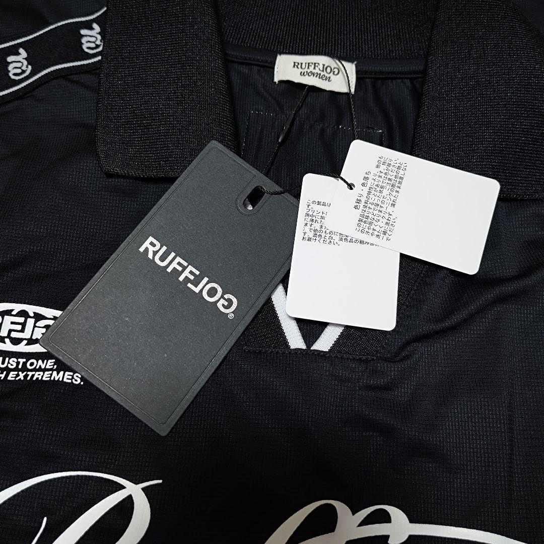 S ラフロッグ RUFFLOG ゴルフ レディース 半袖 シャツ ブラック