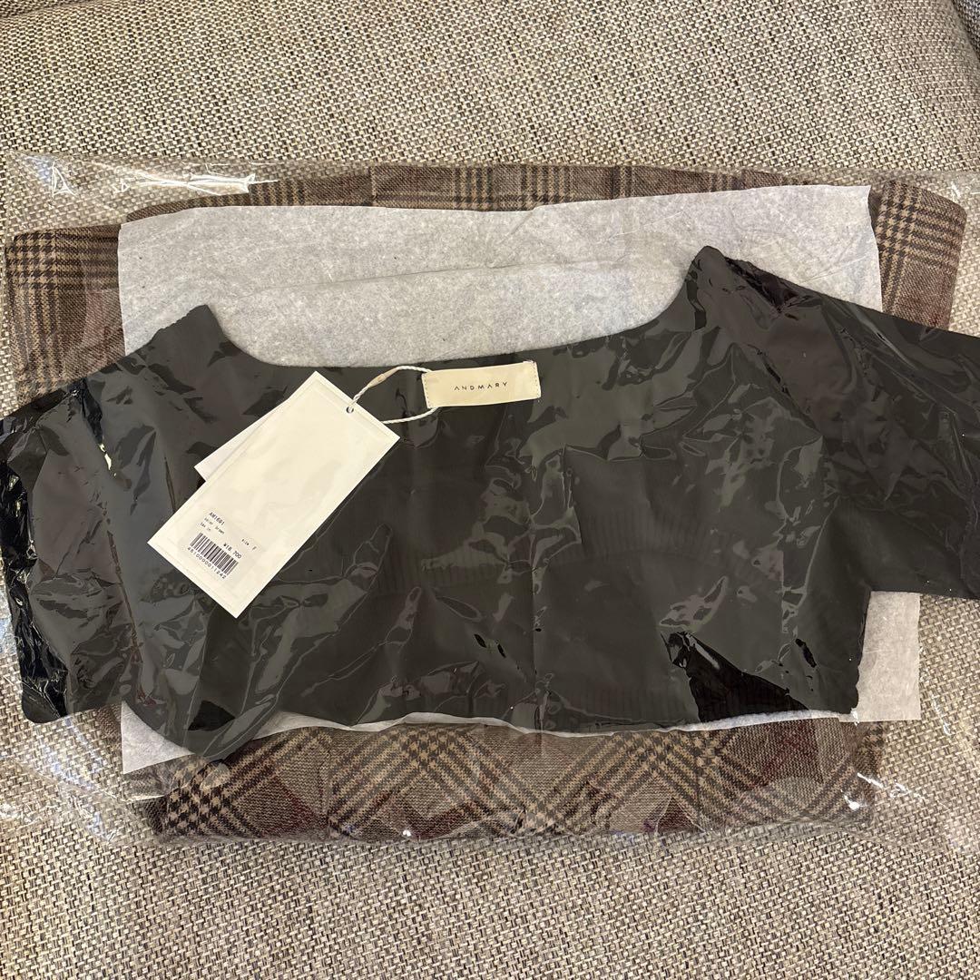 ワンピース Selena check mini dress andmary