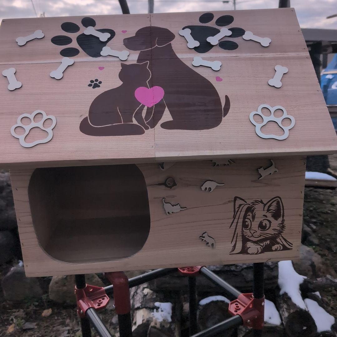 激安　りんご箱　愛猫愛犬ハウス　杉材　天然素材　１点物