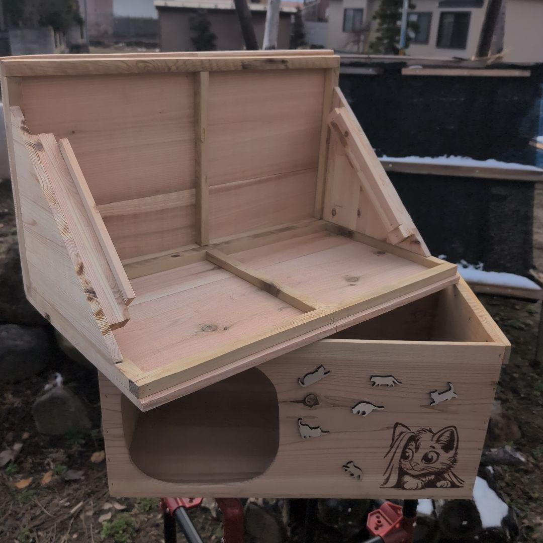 激安　りんご箱　愛猫愛犬ハウス　杉材　天然素材　１点物