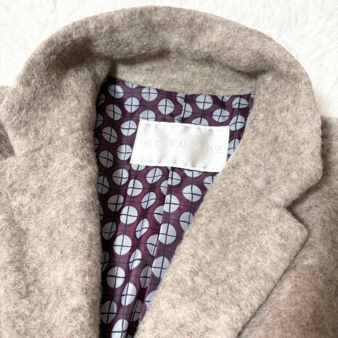 アズノゥアズオオラカ ウールコート グレージュ 大きいサイズ 17号